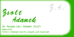 zsolt adamek business card